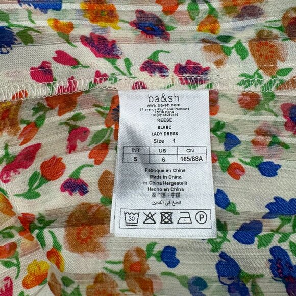 NWT Anthropologie BA&SH Reese Midi Floral Dress Small Size 6 boho fall - Picture 9 of 9